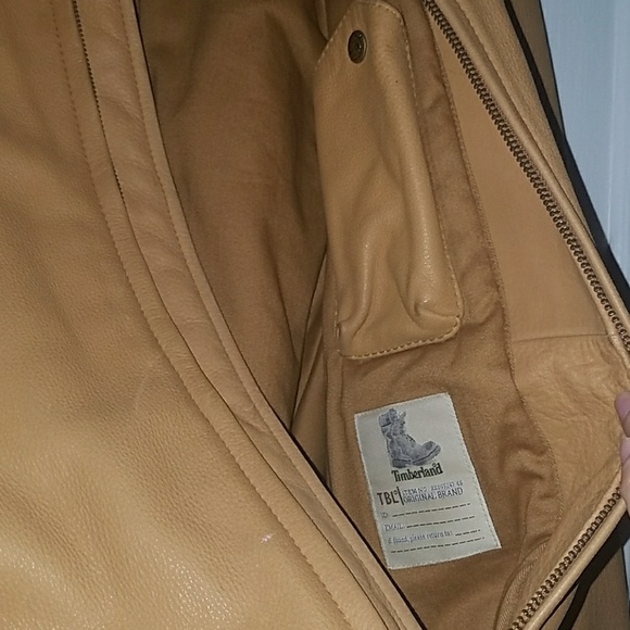 Timberland camel colored leather jacket- XXL - Picture 4 of 6